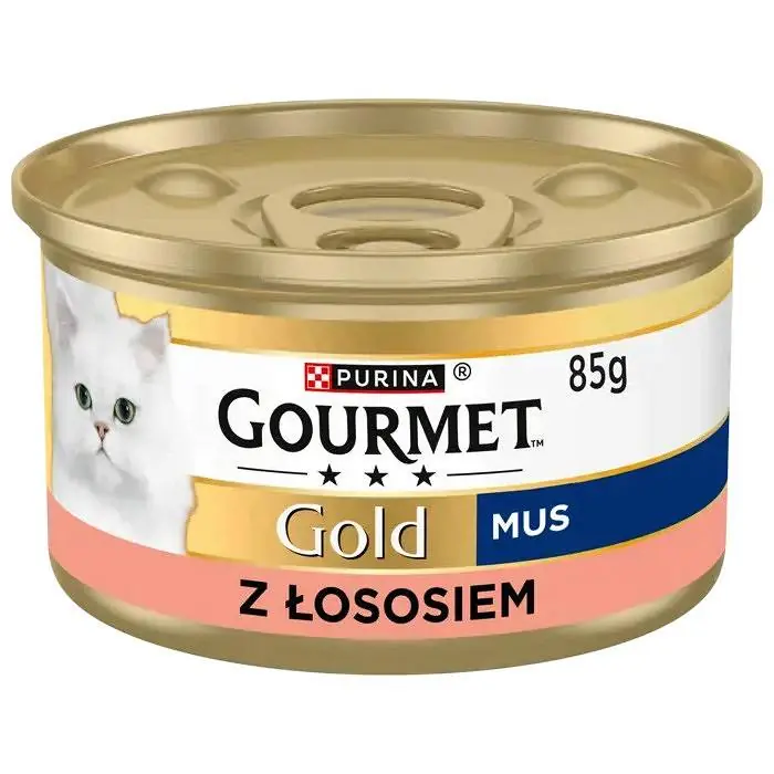 Bezpieczne zakupy Gourmet Gold Adult Mus z łososiem Mokra Karma dla kota op. 85g
