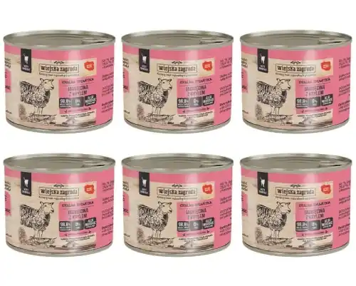 Wiejska Zagroda dla kota Jagni臋cina z krylem 6 x 200g Wybór klientów