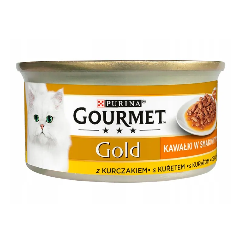 Najlepsza cena Gourmet Gold Adult Sauce Delight Kurczak Mokra Karma dla kota op. 85g