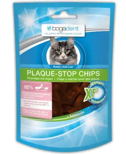Bogadent Plaque Stop Chips Fish przysmak dentystyczny dla kota z algami 50g Bezpieczna płatność