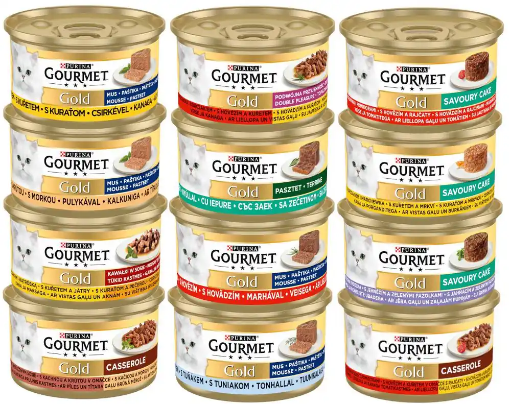 Wysoka jakość Gourmet Gold Pakiet degustacyjny Mokra Karma dla kota op. 14x85g