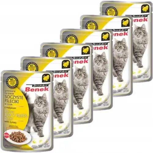Super Benek Fileciki Indyk w sosie 28 x 85g Wybór klientów