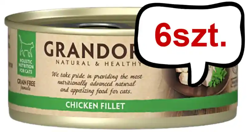 Grandorf Adult Chicken Fillet Mokra karma dla kota op. 70g Pakiet 6szt. Kup online