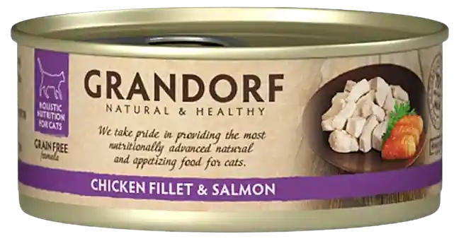 Grandorf Adult Chicken&Salmon Fillet Mokra karma dla kota op. 70g Popularny