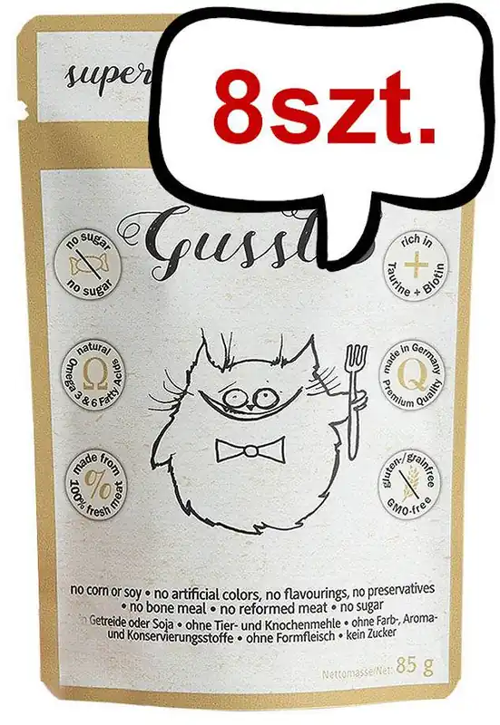 Gussto Fresh Calf&Rabbit Mokra Karma dla kota op. 85g Pakiet 8szt. Najlepsza cena