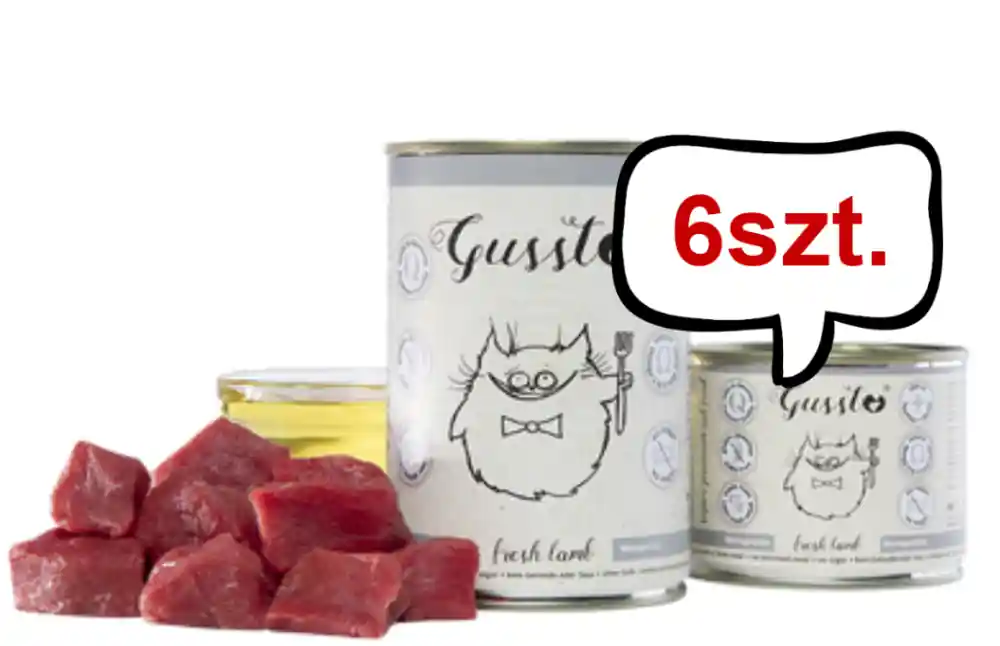 Dodaj do koszyka Gussto Fresh Lamb Mokra Karma dla kota op. 200g Pakiet 6szt.