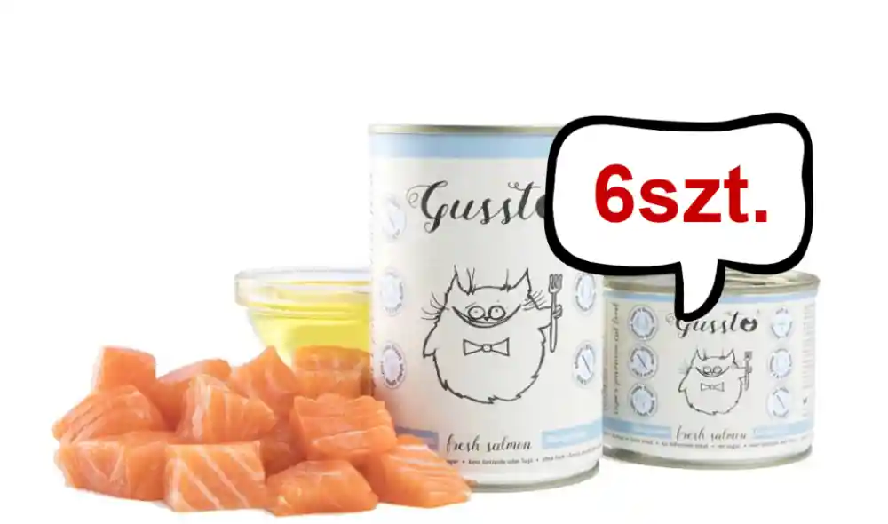 Gussto Fresh Salmon Mokra Karma dla kota op. 190g Pakiet 6szt. Rabat