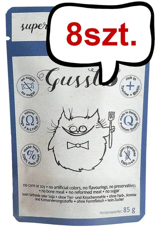 Cena promocyjna Gussto Fresh Turkey&Tuna Mokra Karma dla kota op. 85g Pakiet 8szt.