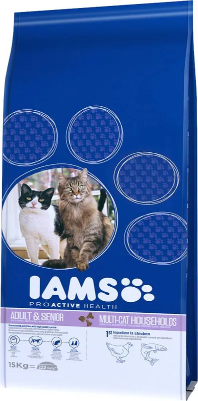 Rabat Iams Adult&Senior Multicat Sucha Karma dla kota op. 15kg