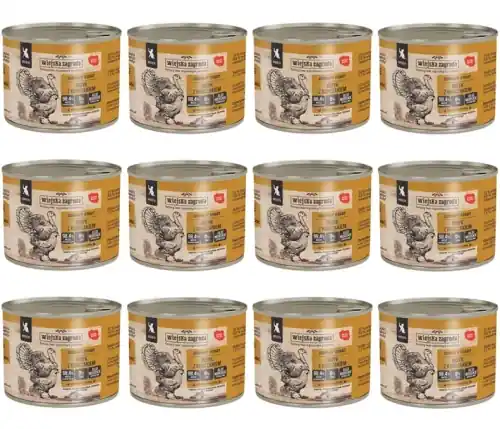 Wyjątkowa oferta Wiejska Zagroda Indyk kurczak dla koci膮t 12 x 200g