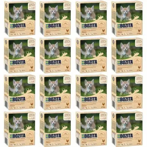 Oferta limitowana Bozita Kitten Kawa艂ki kurczaka w sosie 16 x 370g