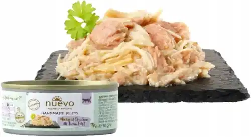 Wyprzedaż Nuevo Homemade Filet z kurczaka i tu艅czyka 12 x 70g