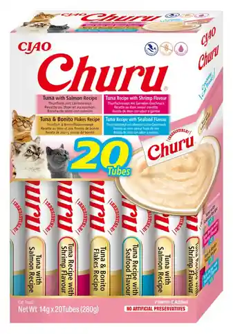 Inaba Ciao Churu Box Seafood Mix Przysmak dla kota op. 20x14g Wysoka jakość