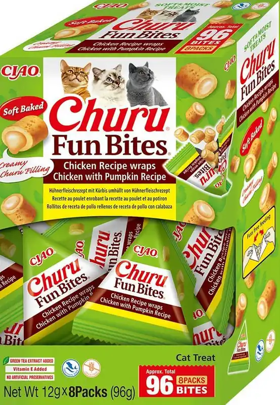 Okazja Inaba Ciao Churu Fun Bites Chicken&Pumpkin Recipe Przysmak dla kota op. 8x12g