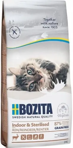 Bozita KOT Indoor&sSterilised 2kg renifer Bestseller