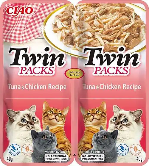 Inaba Ciao Twin Packs Tuna&Chicken Recipe Mokra Karma dla kota op. 2x40g Nowość