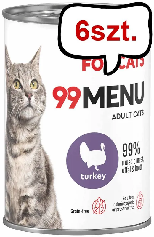 John Dog 99 Menu Adult Turkey Mokra Karma dla kota op. 400g Pakiet 6szt. Ostatnia szansa