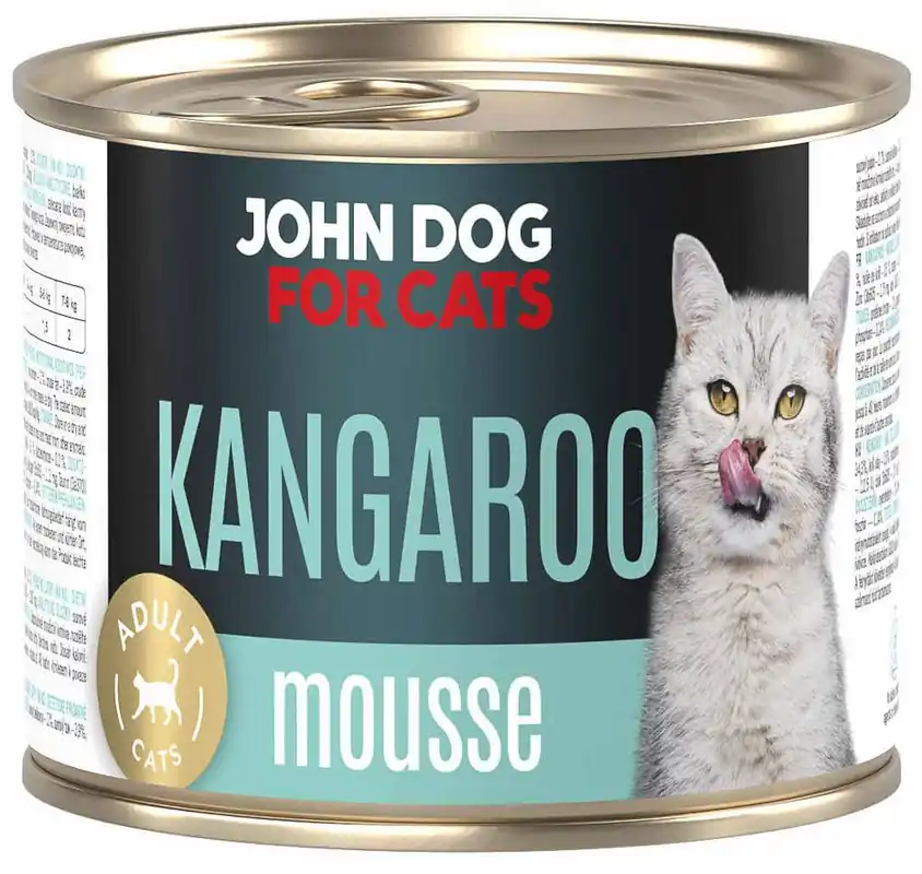Wyprzedaż John Dog Adult Kangaroo Mousse Mokra Karma dla kota op. 200g