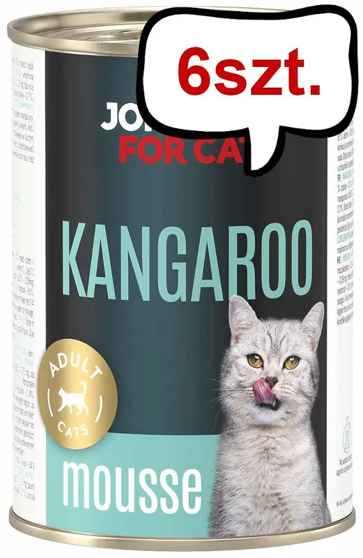 Najlepsza cena John Dog Adult Kangaroo Mousse Mokra Karma dla kota op. 400g Pakiet 6szt.