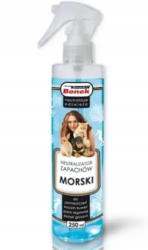 Super Benek Morska Bryza neutralizator zapach贸w spray dla zwierz膮t 250ml Rabat