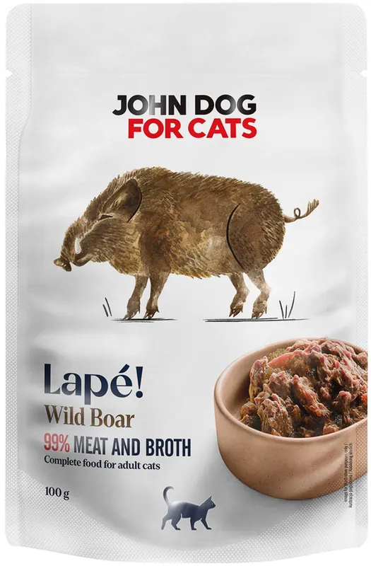 Taniej John Dog Adult Lapé Dziczyzna Mokra Karma dla kota op. 100g