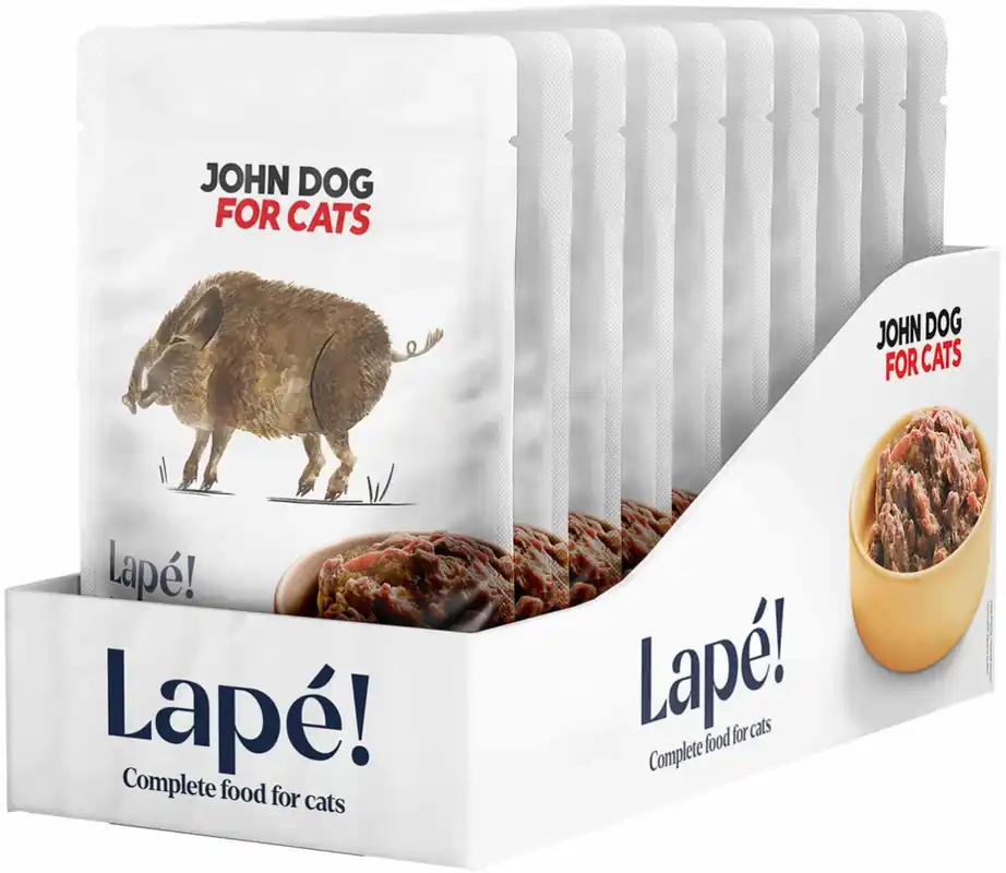 Oferta czasowa John Dog Adult Lapé Dziczyzna Mokra Karma dla kota op. 100g Pakiet 10szt.