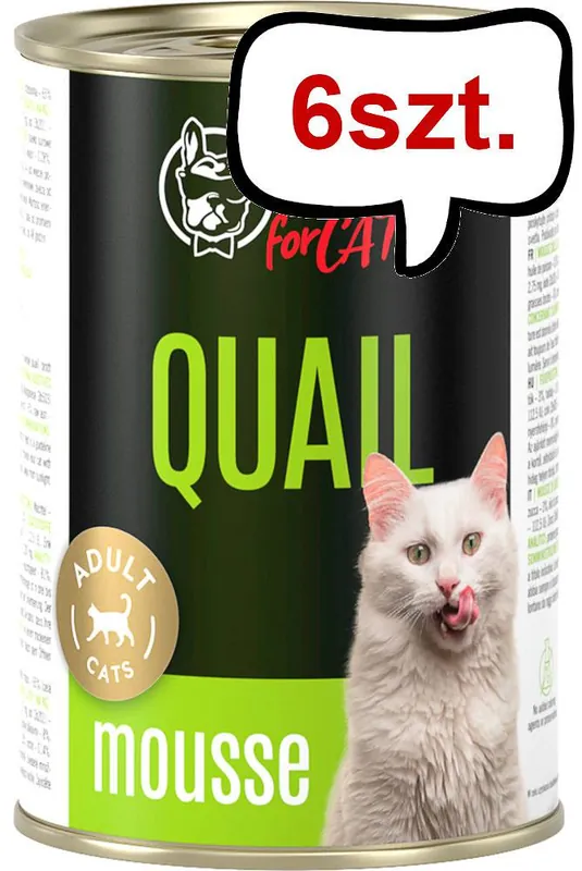 John Dog Adult Quail Mousse Mokra Karma dla kota op. 400g Pakiet 6szt. Ostatnia szansa