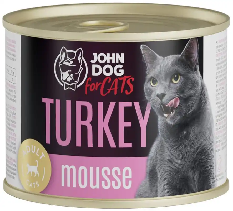 John Dog Adult Turkey Mousse Mokra Karma dla kota op. 200g Wybór klientów