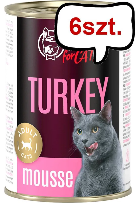 John Dog Adult Turkey Mousse Mokra Karma dla kota op. 400g Pakiet 6szt. Tylko dziś