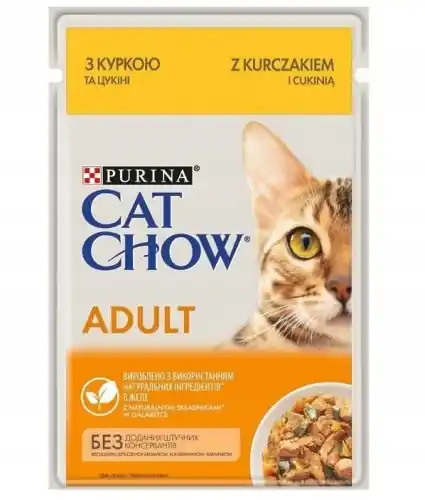 Oferta limitowana Purina Cat Chow Kurczak z cukini膮 w galaretce 85g