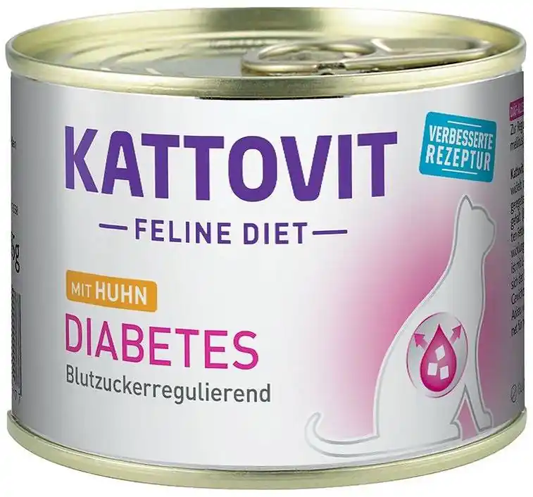 Popularny Kattovit Feline Diet Diabetes z kurczakiem (Huhn) Mokra Karma dla kota op. 185g