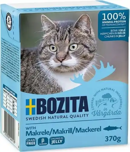 Premium Bozita Feline makrela w galaretce mokra karma dla kota z tauryn膮 370g