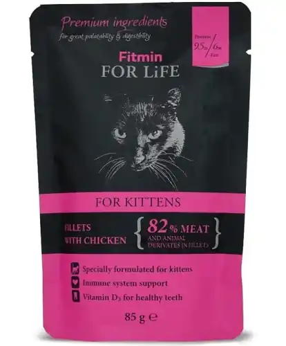 Szybka wysyłka Fitmin Cat Fileciki z kurczakiem dla koci膮t 85g