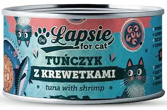 Łapsie for Cat Adult Tuńczyk z krewetkami Mokra karma dla kota. op. 80g Obniżka ceny