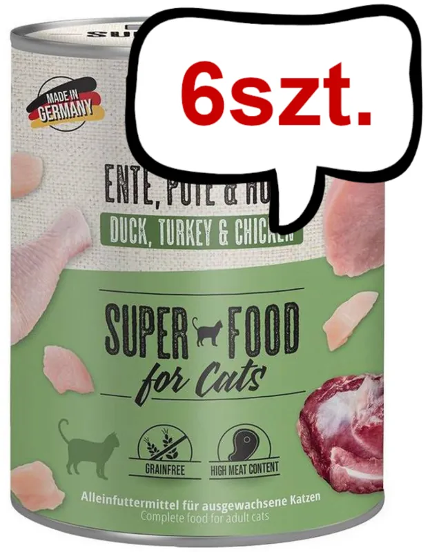 Mac‘s Adult Kaczka z indykiem i kurczakiem Mokra Karma dla kota op. 800g Pakiet 6szt. Hit cenowy