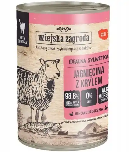 Wiejska Zagroda dla kota Jagni臋cina z krylem 400g Promocja