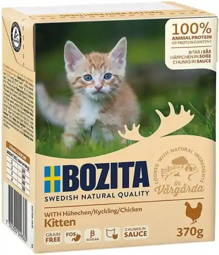 Bozita Kitten kawa艂ki kurczaka w sosie mokra karma dla koci膮t junior 370g Promocja
