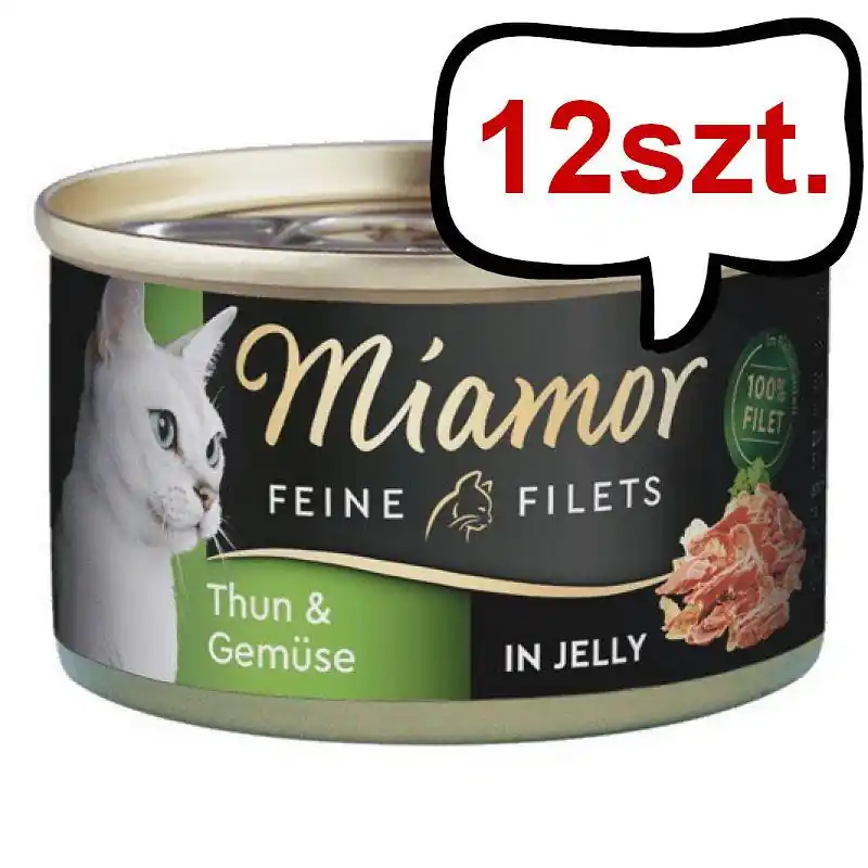 Miamor Feine Filets Adult Tuńczyk i warzywa Mokra Karma dla kota op. 100g Puszka Pakiet 12szt. Okazja