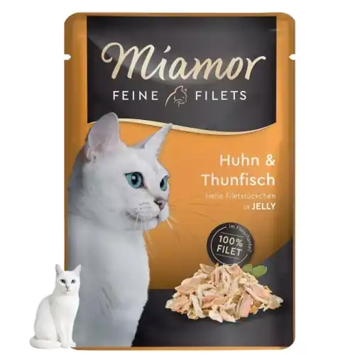 Cena promocyjna Miamor Feine Filets kurczak tu艅czyk w galaretce karma dla kota 100g