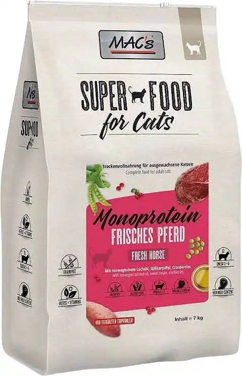 Mac‘s Monoprotein Adult Horse Sucha Karma dla kota op. 7kg Tylko dziś