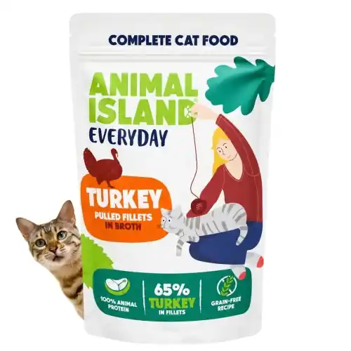 Animal Island Everyday indyk fileciki w rosole karma mokra dla kota 85 g Tani