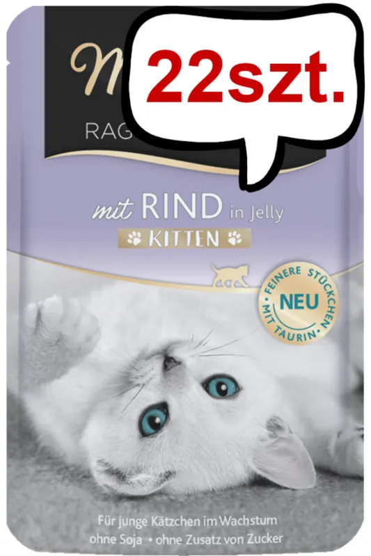 Miamor Ragout Royale Kitten Wołowina Mokra Karma dla kociąt op. 100g Pakiet 22szt. Bezpieczne zakupy