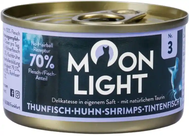 Moonlight Dinner nr 3 Tuńczyk, kurczak i kałamarnica Mokra Karma dla kota op. 80g Okazja