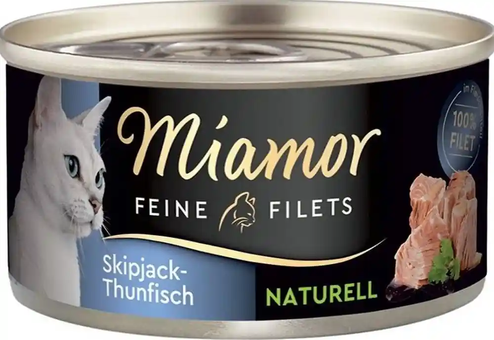 Wysoka jakość Miamor Feine Filets Naturell Adult Tuńczyk (Skipjack-Thunfisch) Mokra Karma dla kota op. 80g