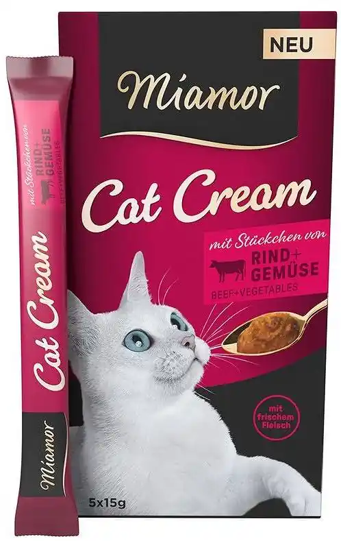 Obniżka ceny Miamor Pasta Cat Cream Rind-Gemuse dla kota op. 75g