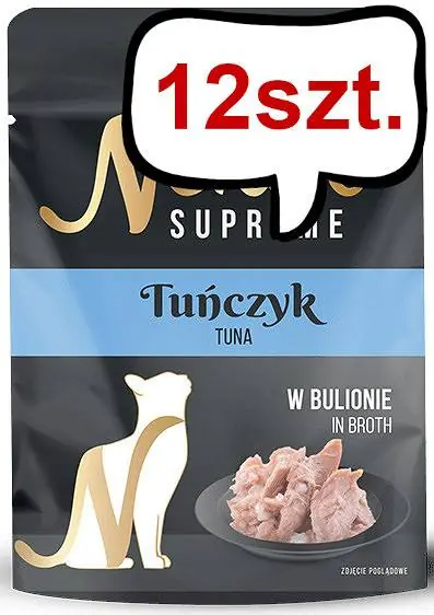Ostatnia szansa Nekko Supreme Adult Tuńczyk w bulionie Mokra Karma dla kota op. 70g Pakiet 12szt.
