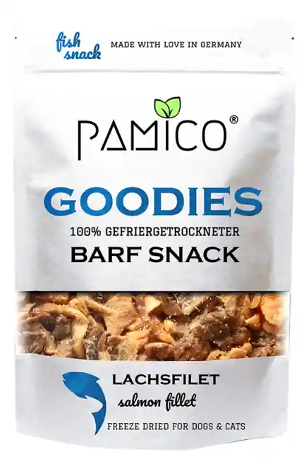 Oferta limitowana Pamico Goodies Freeze Dried Mięso z łososia Przysmaki liofilizowane dla psa i kota op. 50g