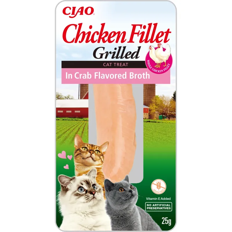 CIAO INABA CAT CHICKEN FILLET IN CRAB BROTH 25G Premium