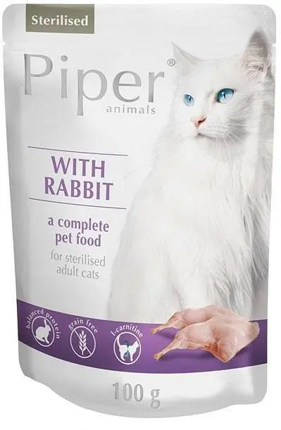 Sprawdź teraz Piper Animals Sterilised Królik Mokra Karma dla kota op. 100g
