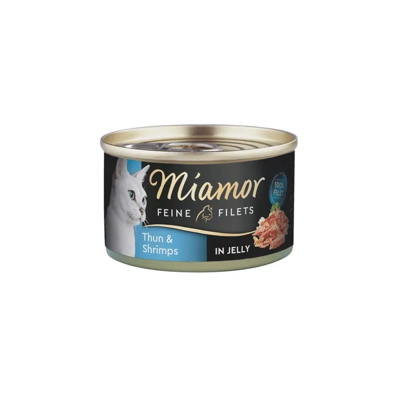 Niska cena MIAMOR FINE FILETS galaretka w puszce 100g TUŃCZYK+KREWETKI /24
